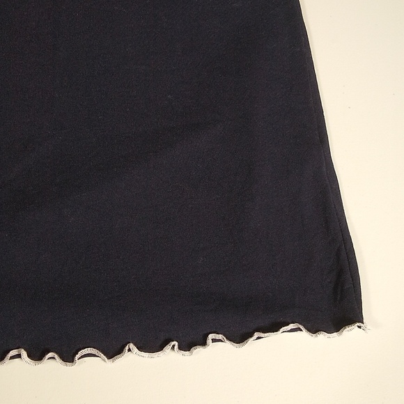 J. Crew navy blue tank top lettuce edge pajama top M - Picture 4 of 8